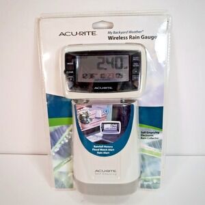 Acurite Digital Rain Gauge Wireless Outdoor Sensor Self Emptying Rain Collector